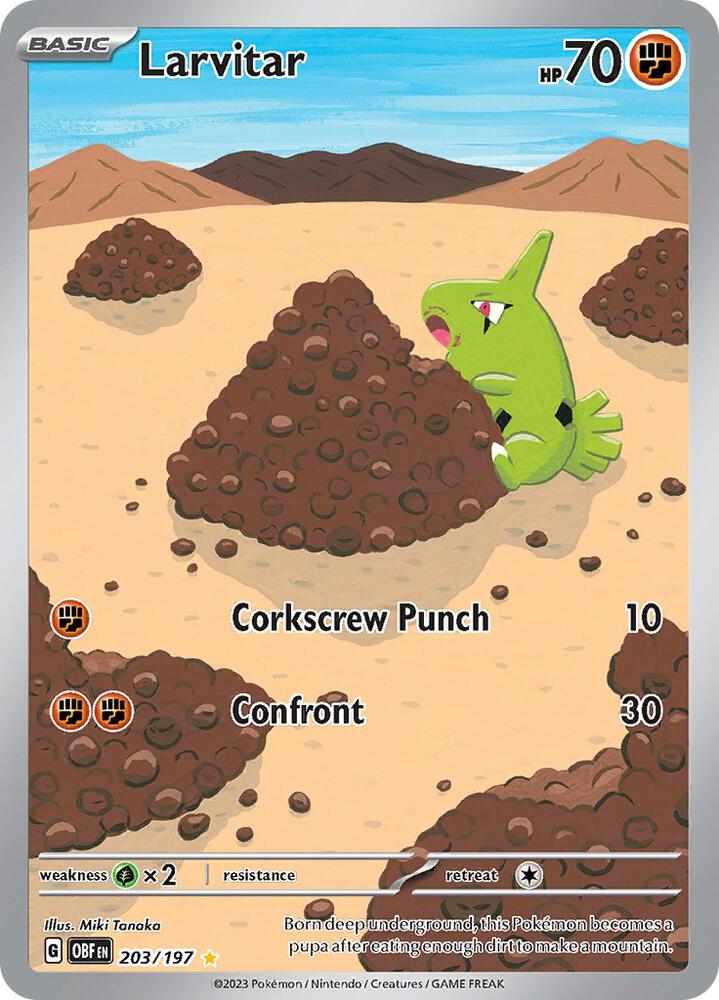 Larvitar 203/197 Obsidian Flames