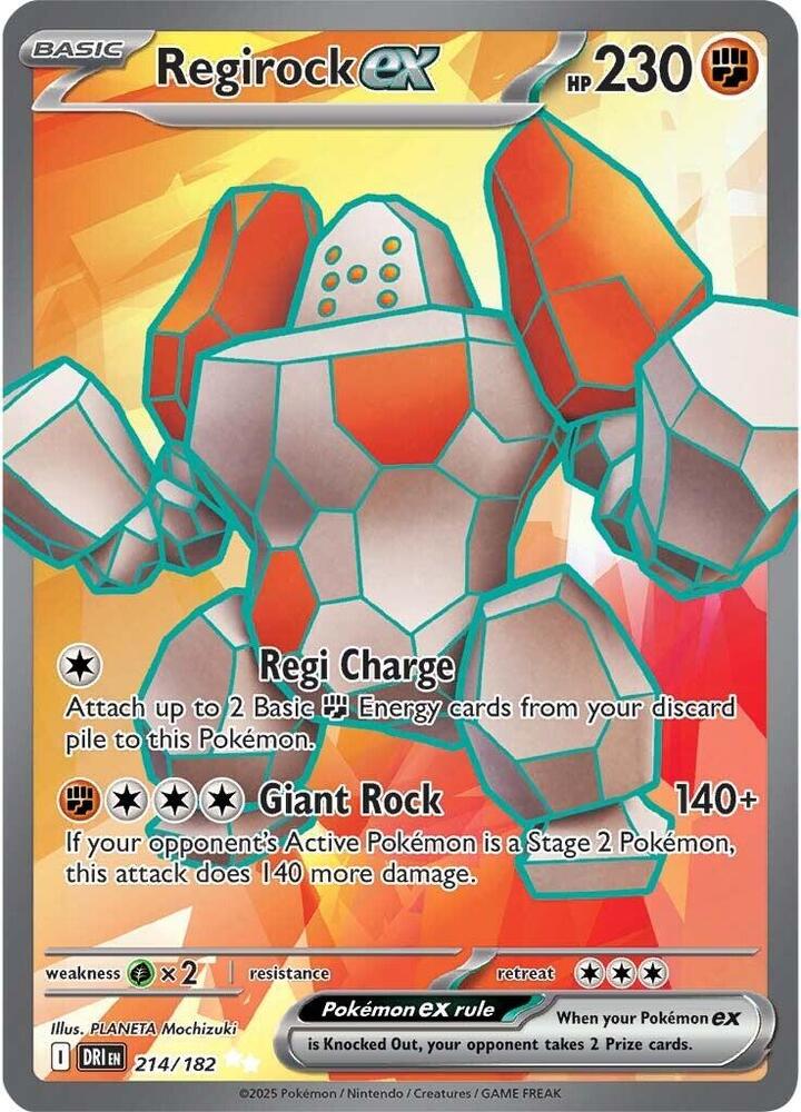 Regirock ex 214/182 Destined Rivals