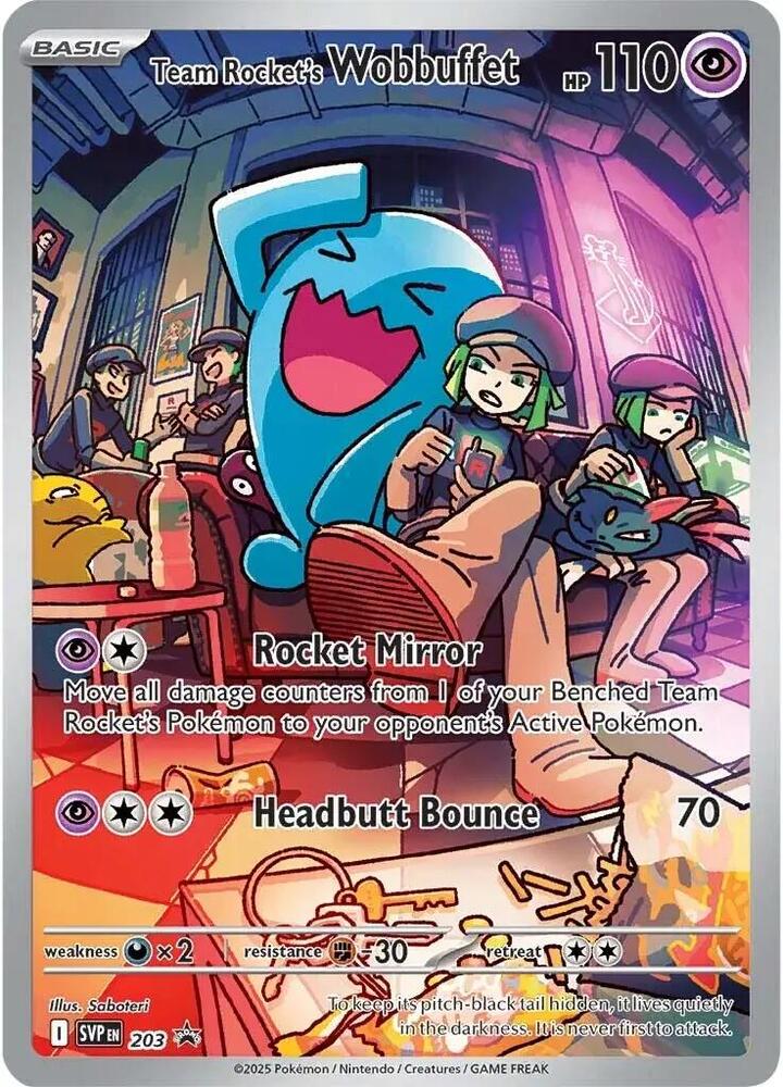 Team Rocket's Wobbuffet 203 Scarlet & Violet Promo