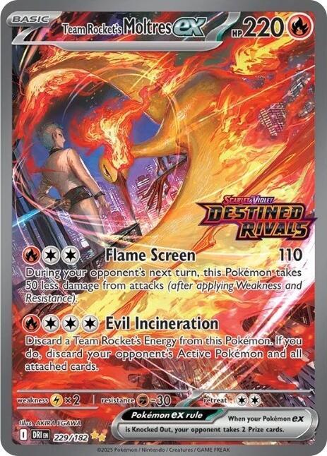 Team Rocket's Moltres ex (Destined Rivals Stamp) 229/182 Miscellaneous Cards & Products