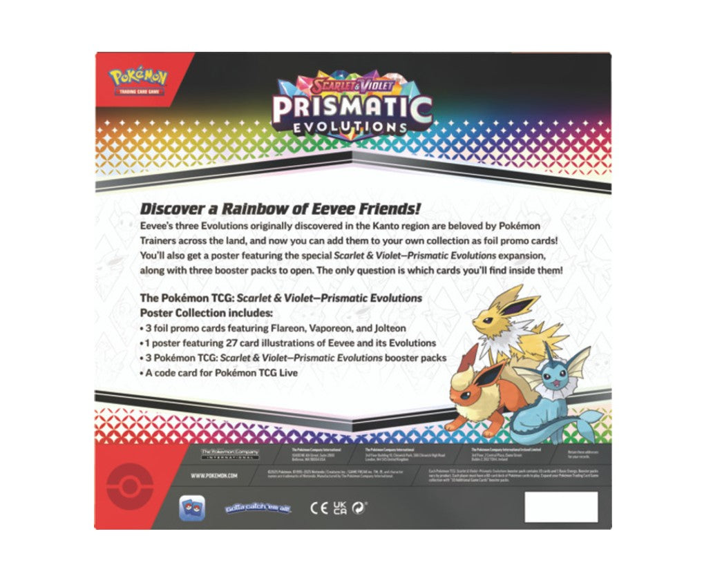 Pokemon TCG: Scarlet and Violet Prismatic Evolutions Poster Collection