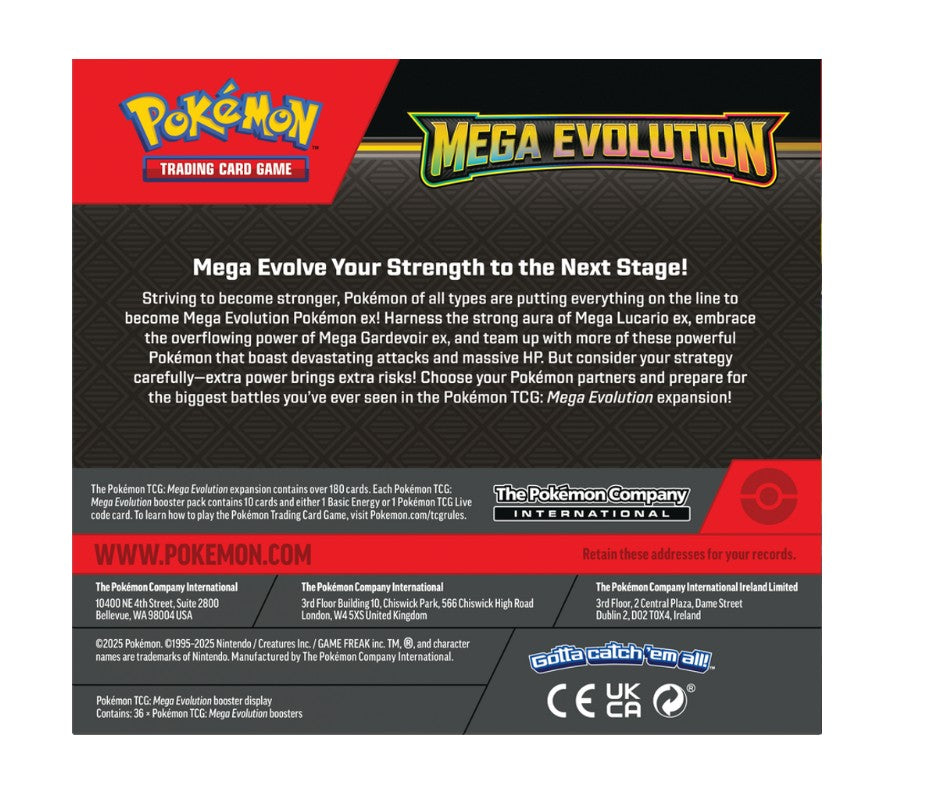 Pokemon TCG: Mega Evolution Boosters Display Box