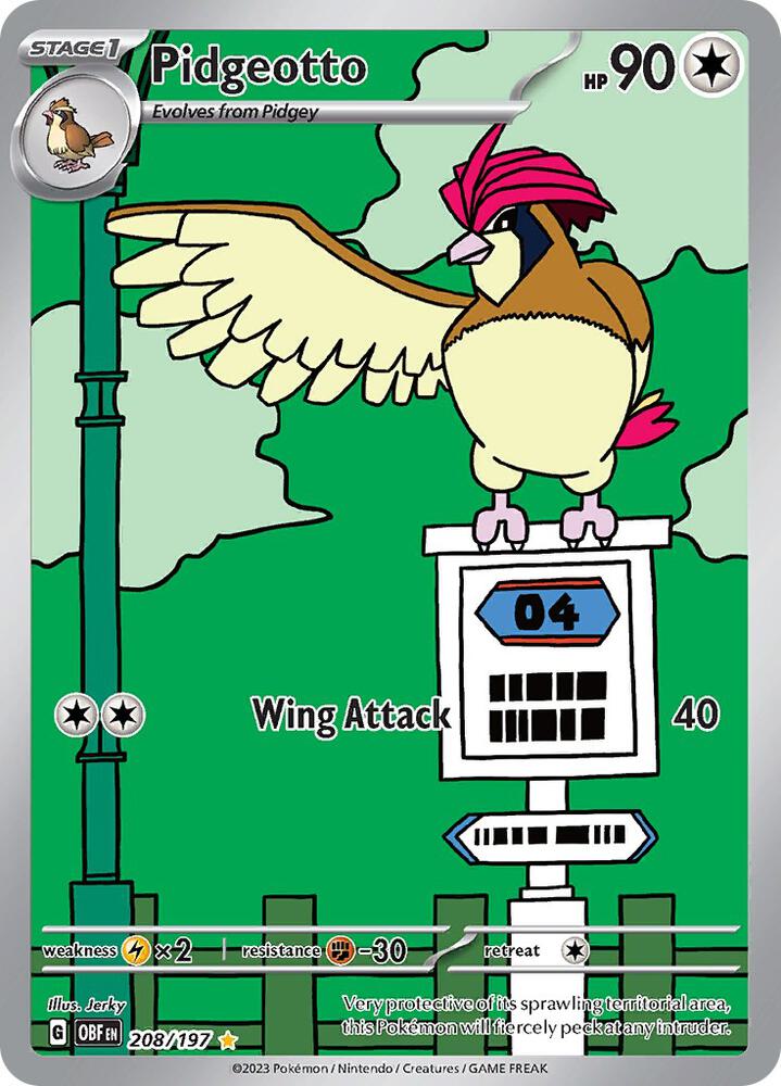 Pidgeotto 208/197 Obsidian Flames