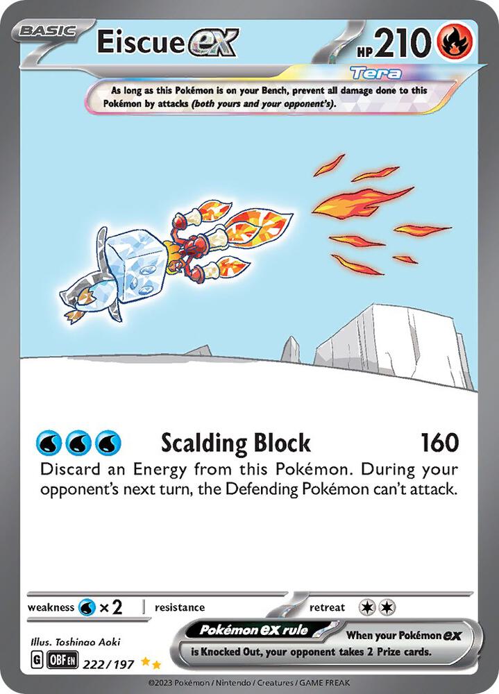 Eiscue ex 222/197 Obsidian Flames