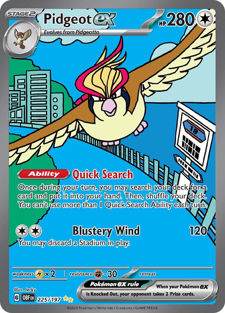 Pidgeot ex 225/197 Obsidian Flames