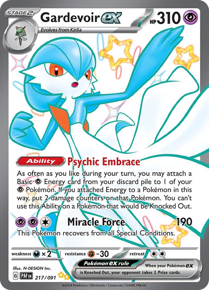 Gardevoir ex 217/091 Paldean Fates - MP