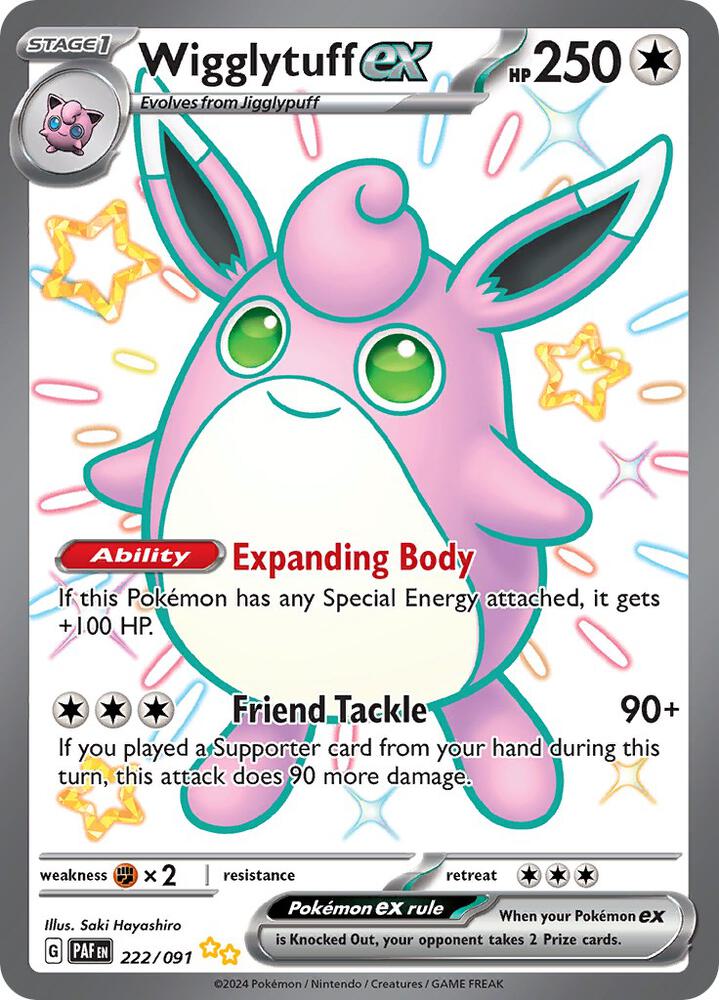 Wigglytuff ex 222/091 Paldean Fates