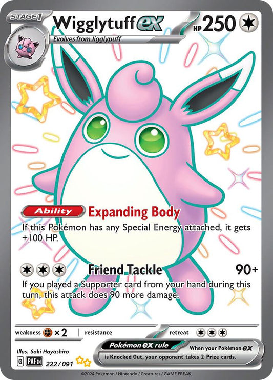 Wigglytuff ex 222/091 Paldean Fates