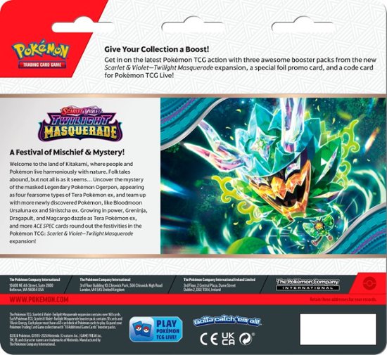 Pokémon TCG: Twilight Masquerade 3-Pack Boosters