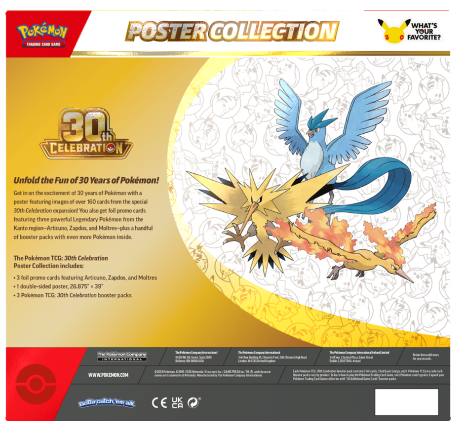 Pokemon TCG: 30th Celebration - Poster Collection